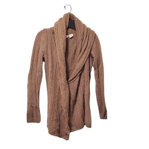 Anthropologie Wool Sweater Open Cardigan Sleeping on Snow S